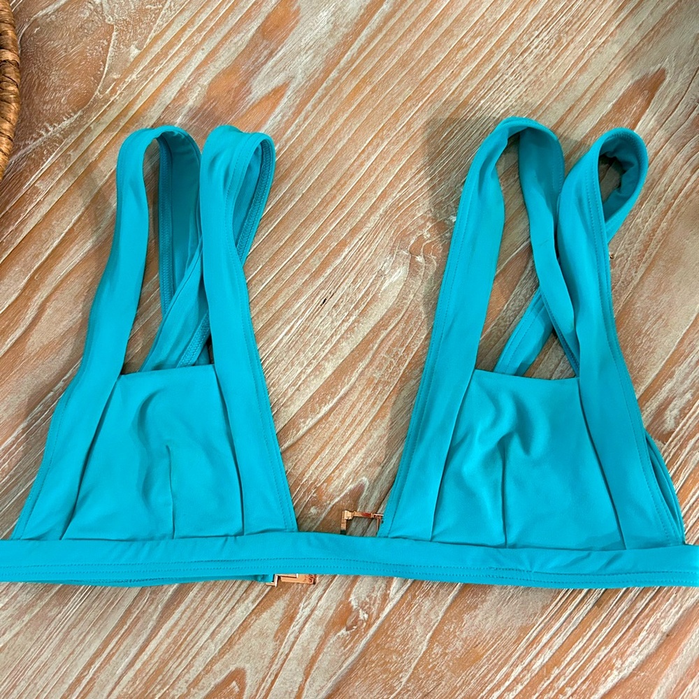 Copper and zinc bikini top